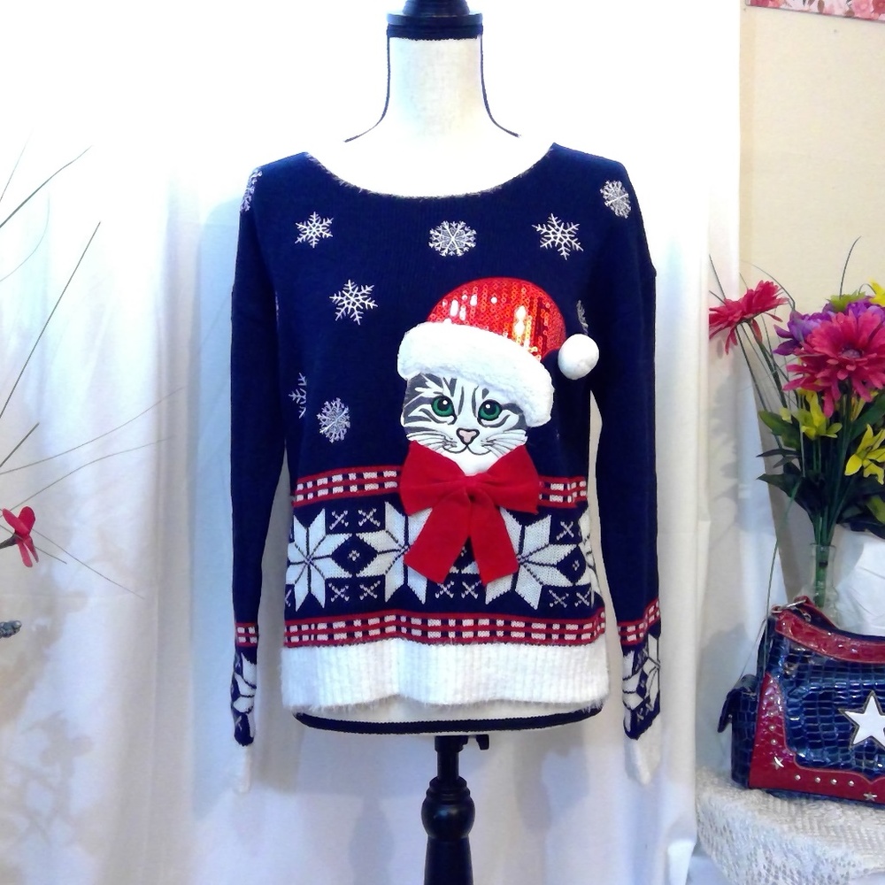 Santa Kitty Sweater